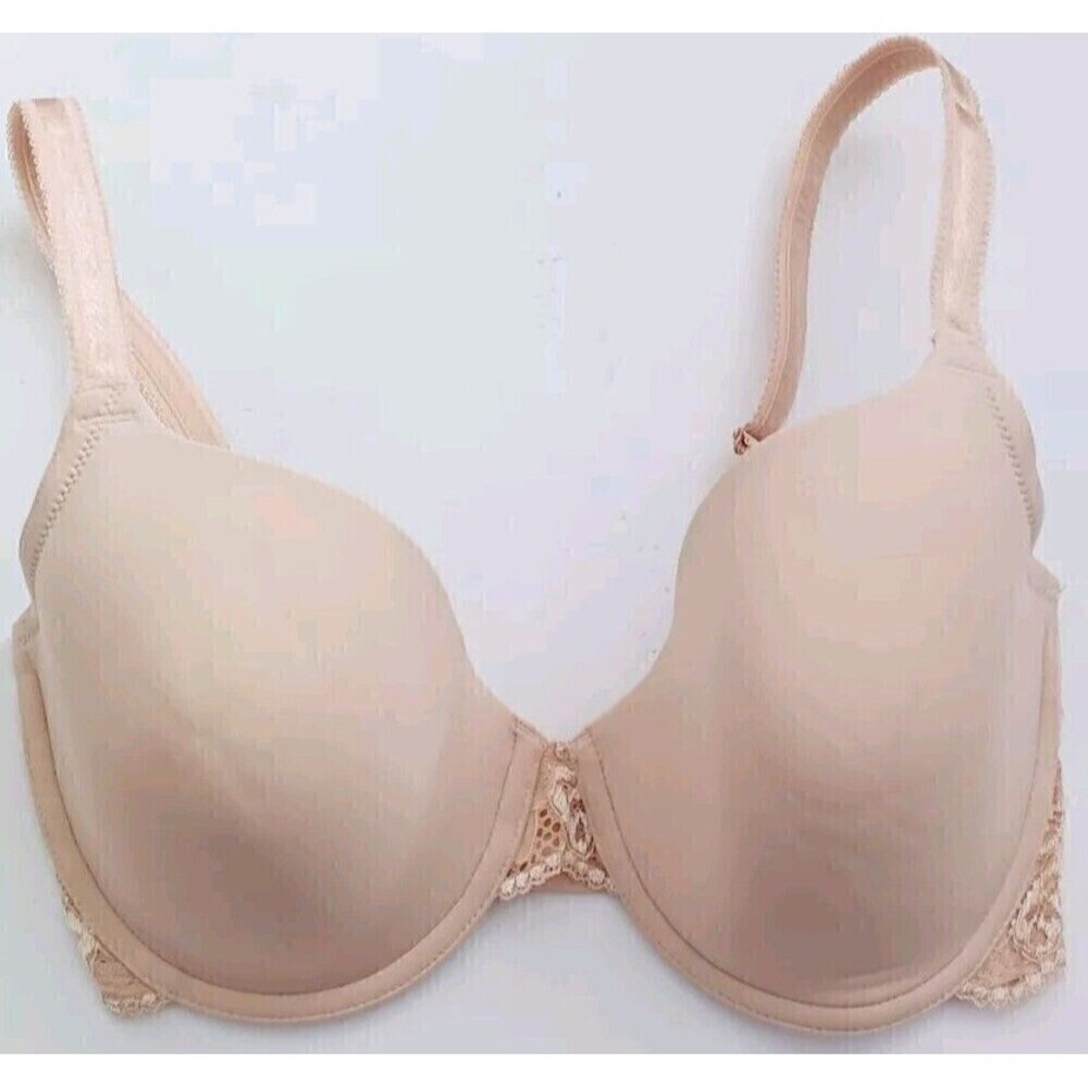 Wacoal Bra Sz 36 D Tan Nude French Garden Seamless Lace Back 85340 Full Coverage